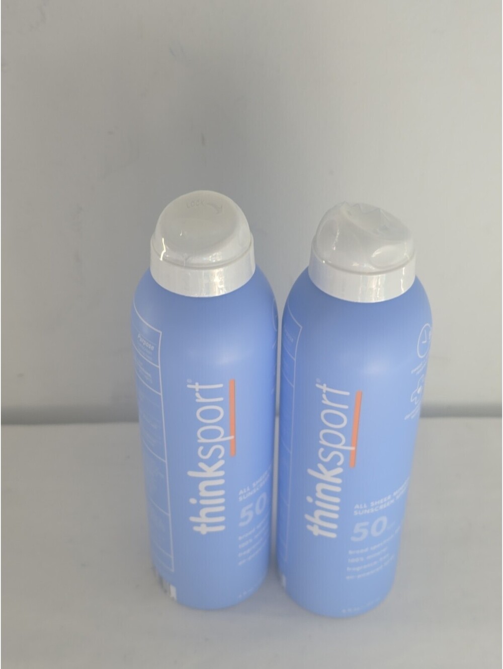 2-ThinkSport All Sheer Mineral Sunscreen Spray SPF 50 6 oz each Exp 2/2029